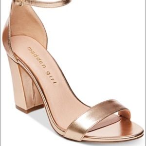 Madden Girl Gold Sandal Block Heels